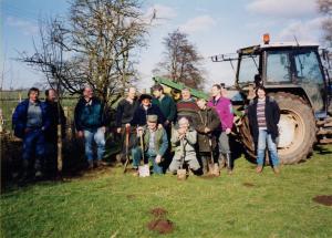 The group Millenium avenue tree planting